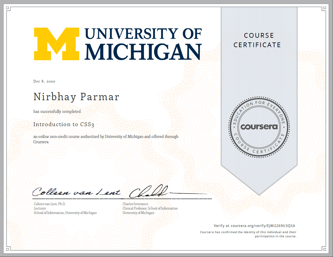 Web Development Certificate