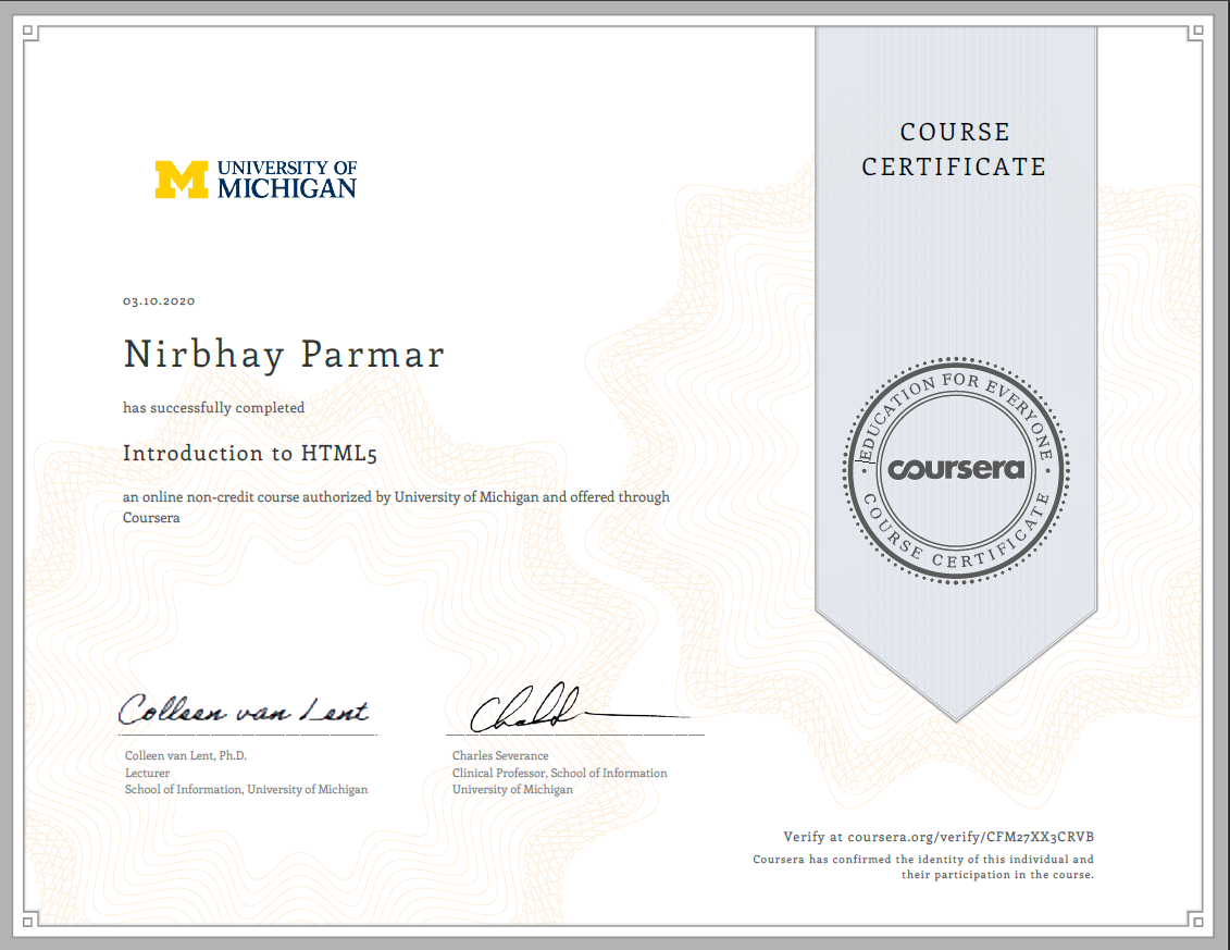 Web Development Certificate